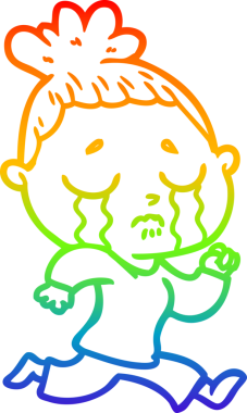 Bir insan tarafından çizilmiş ağlayan bir karikatür çizimi.