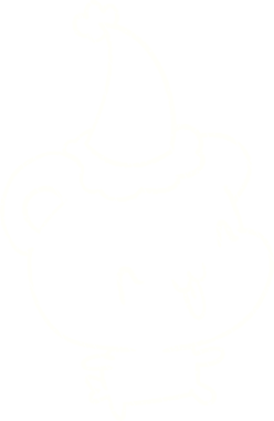 Bir insan tarafından çizilmiş Noel Ayısı Tebeşiri