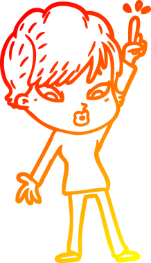 Bir insan tarafından çizilmiş bir karikatür kadın çizimi