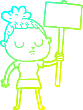 Bir insan tarafından çizilmiş soğuk bir çizgi film çizimi.