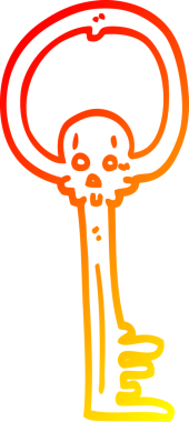 Bir insan tarafından çizilmiş bir çizgi filmin sıcak gradyan çizimi.