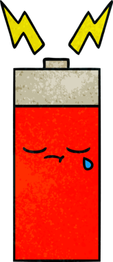 Bir insanın çizdiği pilin retro grunge desen karikatürü