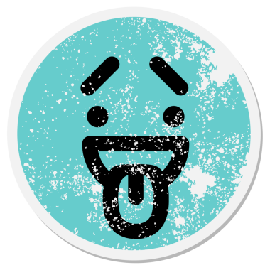 Bir insan tarafından çizilmiş sinirli bir gülen yüz çemberi