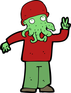 Bir insan tarafından çizilmiş karikatür.