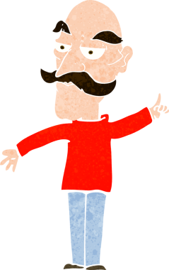 Bir insan tarafından çizilmiş yaşlı adam hikayesi.