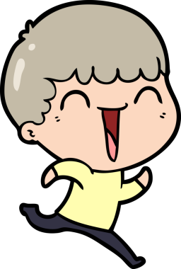 Bir insan tarafından çizilmiş mutlu bir adam.