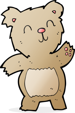 Bir insan tarafından çizilmiş oyuncak ayı.