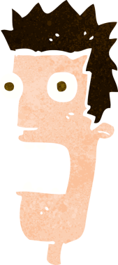 Bir insan tarafından çizilen karikatür adamın yüzünü şok etti.