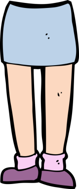 bir insan tarafından çizilmiş karikatür bacakları