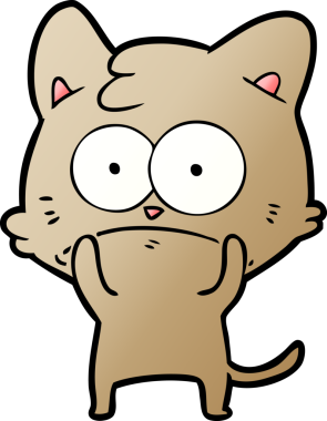 bir insan tarafından çizilmiş sinirli bir kedi.