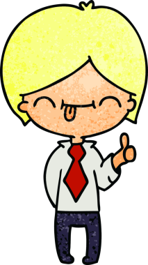 Bir insan tarafından çizilmiş el yazısıyla çizilmiş bir çocuk karikatürü.