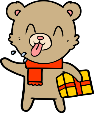 Bir insan tarafından çizilmiş kaba çizgi film ayısı.