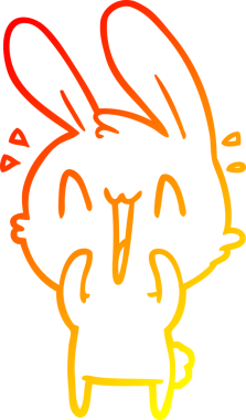 Bir insan tarafından çizilmiş sevimli bir tavşan çizimi.