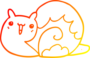 Bir insan tarafından çizilmiş sevimli bir salyangoz çizimi.