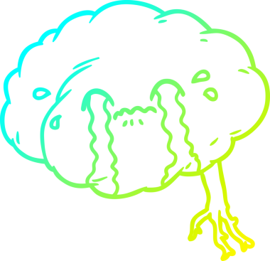 Bir insan tarafından çizilmiş baş ağrısı olan karikatür bir beyin çizimi