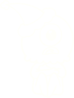 Bir insan tarafından çizilen Noel Uzaylı Tebeşiri