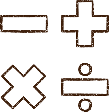 Bir insan tarafından çizilmiş Matematik Sembolleri Kömür Çizimi