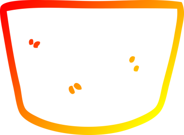 Bir insan tarafından çizilen çizgi film tenceresinin sıcak gradyan çizgisi