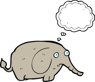 Bir insan tarafından çizilmiş küçük üzgün bir fil.