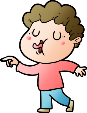 Bir insan tarafından çizilmiş çizgi film şarkıcısı.