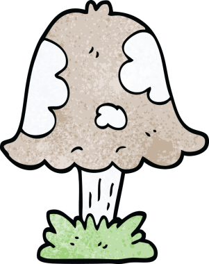 Bir insan tarafından çizilmiş karalama mantarı.