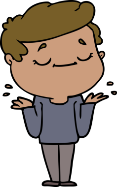 Bir insan tarafından çizilmiş barışçıl bir adam.