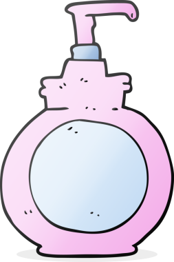 Bir insan tarafından çizilmiş el yıkama karikatürü.