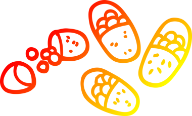 Bir insan tarafından çizilmiş karikatür tabletlerinin sıcak gradyan çizimleri