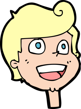 Bir insan tarafından çizilmiş mutlu bir yüz.