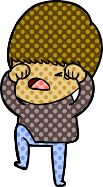 Çizgi film bir insan tarafından çizilmiş stresli adam