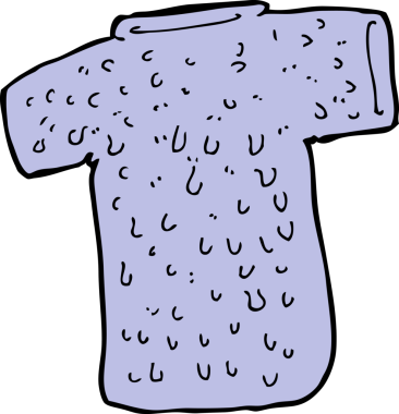 bir insan tarafından çizilmiş yünlü çizgi film tişörtü