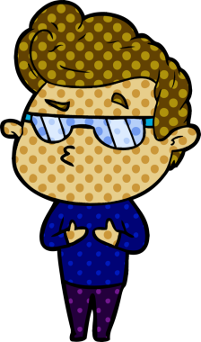 Bir insan tarafından çizilmiş havalı bir çizgi film.