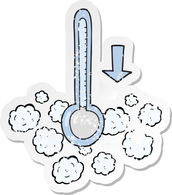 İnsan tarafından çizilmiş bir karikatürün gerilimli retro etiketi.