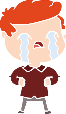 Düz renkli çizgi film karakteri bir insan tarafından çizilmiş.