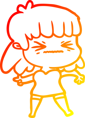 Bir insan tarafından çizilmiş bir karikatür kadın çizimi