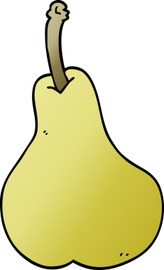 Bir insan tarafından çizilmiş armut karalaması.