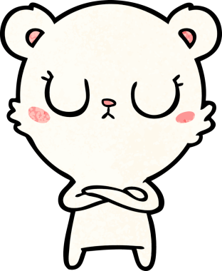 Bir insan tarafından çizilmiş kutup ayısı karikatürü