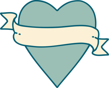 Bir insan tarafından çizilmiş kalp ve bayrağın ikonik dövme şekli