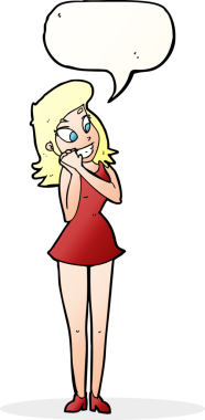 Bir insan tarafından çizilmiş konuşma balonu olan heyecanlı bir karikatür.