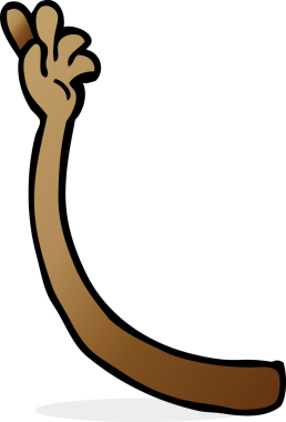 Bir insan tarafından çizilmiş çizgi film kolu