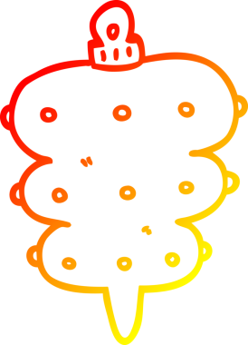 Bir insan tarafından çizilmiş bir çizgi filmin sıcak gradyan çizimi