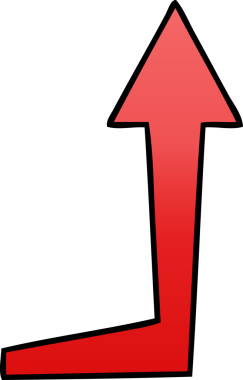 bir insan tarafından çizilmiş gölgelenmiş garip çizgi film oku
