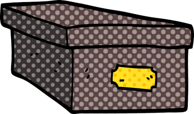 Bir insan tarafından çizilmiş karalama ofisi dosya kutusu.