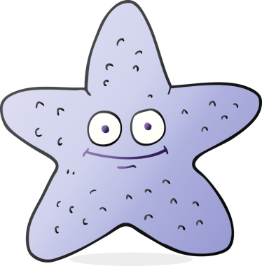 Bir insan tarafından çizilmiş serbest çizim deniz yıldızı.