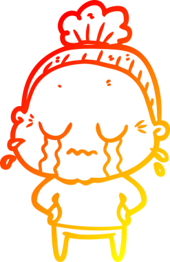 Bir insan tarafından çizilmiş, ağlayan bir karikatür çizimi.