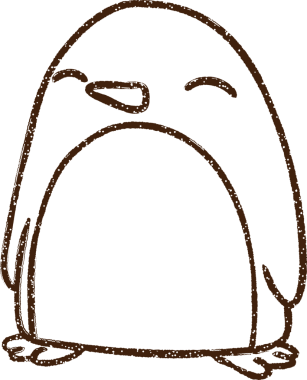 Penguen Kömürü Bir insan tarafından çizilmiş