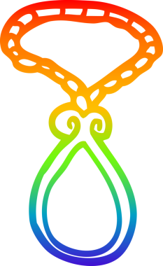 bir insan tarafından çizilmiş bir çizgi film kolyesinin çizimi