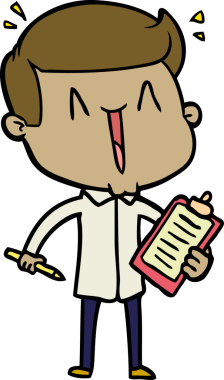 Bir insan tarafından çizilmiş mutlu bir adam.