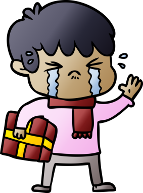 Bir insan tarafından çizilmiş ağlayan çocuk çizgi filmi.