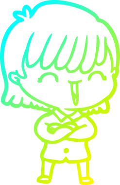 Bir insan tarafından çizilmiş bir karikatür kadın çizimi.